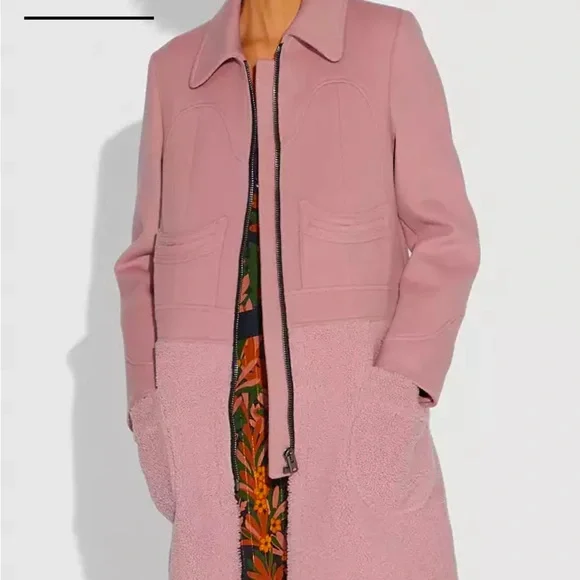 NWT COACH wool limited edition shearling coat - Picture 2 of 8